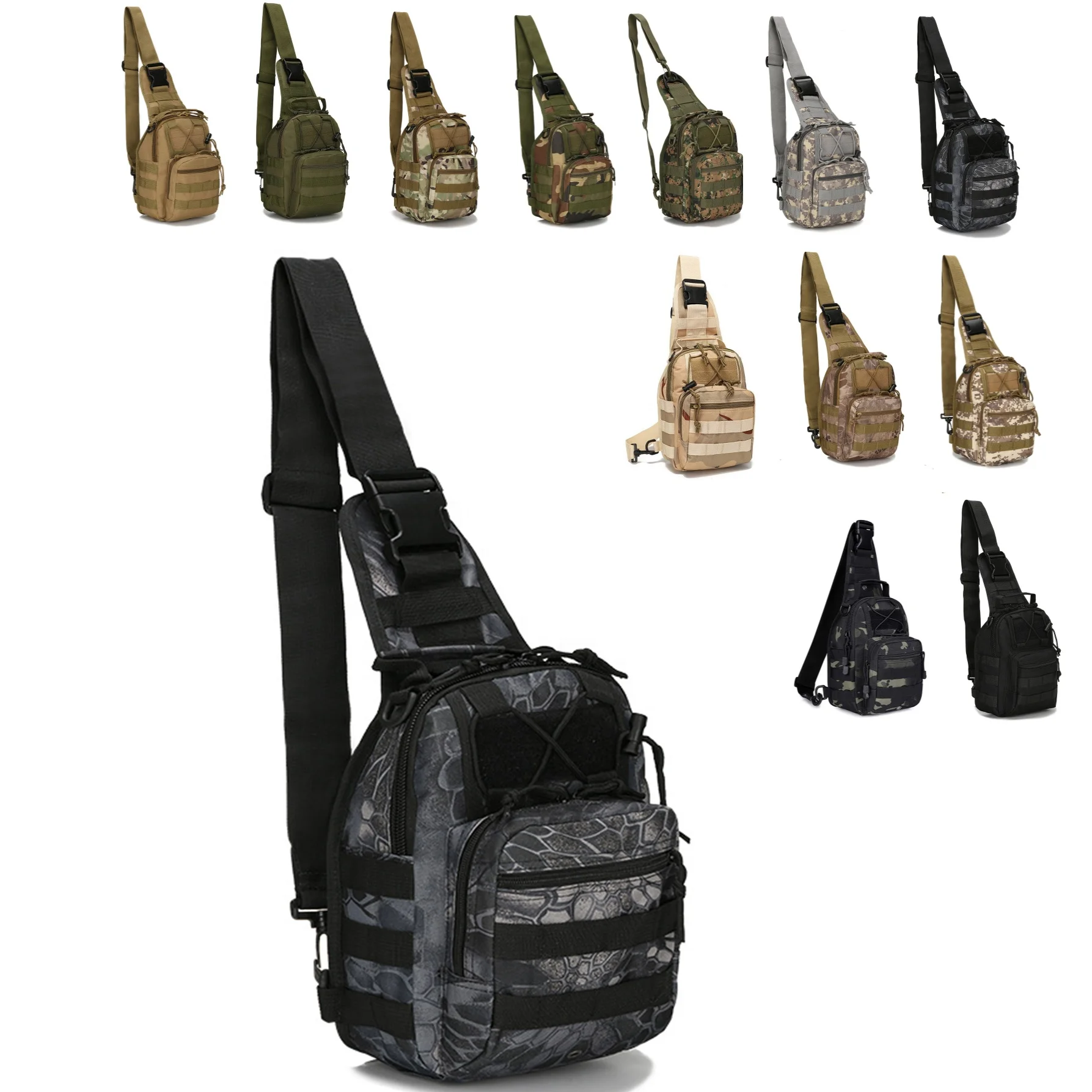 Running Outdoor Mobile Phone Climbing Rescue Custom Logo Crossbody Messenger Vest Tactical Walkie Talkie Bag Chest Bags