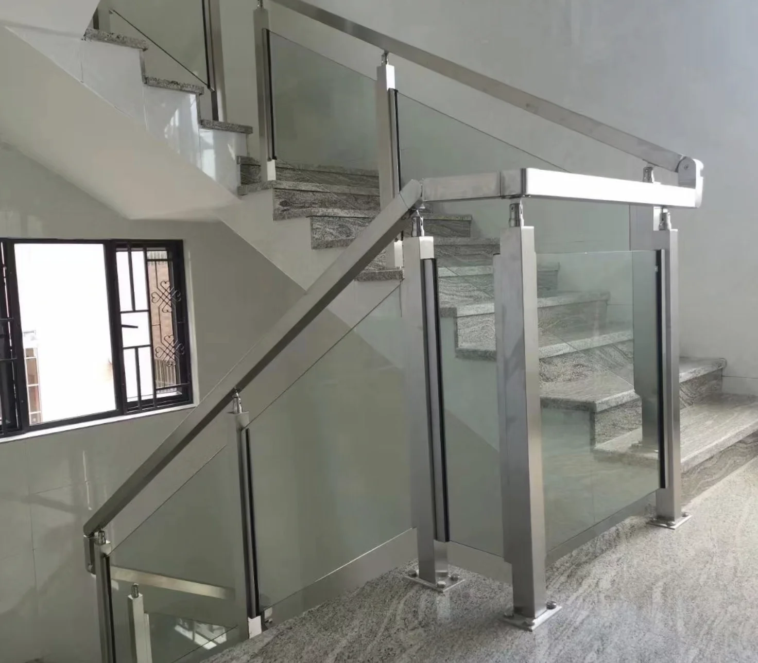 Stainless Steel 304 Handrail Top Rail Square Tube Balustrade Tube Joiner Custom Color Finish Handrail Tube Railing Accessories