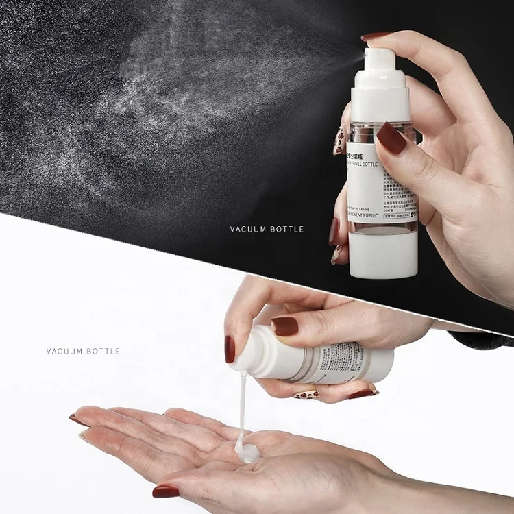 
Small quantity 15ml New Style eco friendly vacuume bottle empty AS airless cosmetic packaging with fine mist spray 