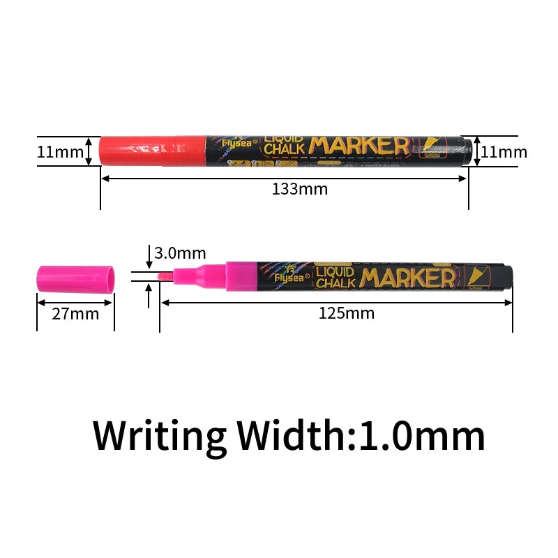 X1011-2 Erasable Liquid Chalk Markers Pen 1.0mm Art Markers Use For Led Advertising Board Whiteboard Color Marker Pen Set