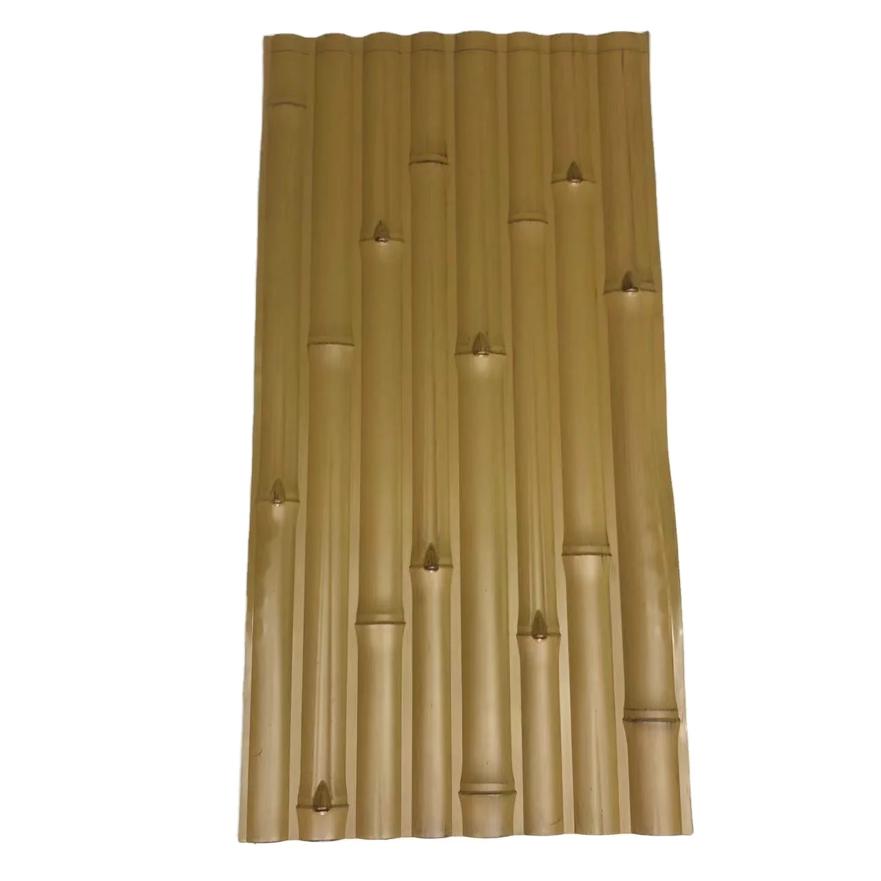 Synthetic bamboo sheets for ceiling partitions, screens and wall decorations