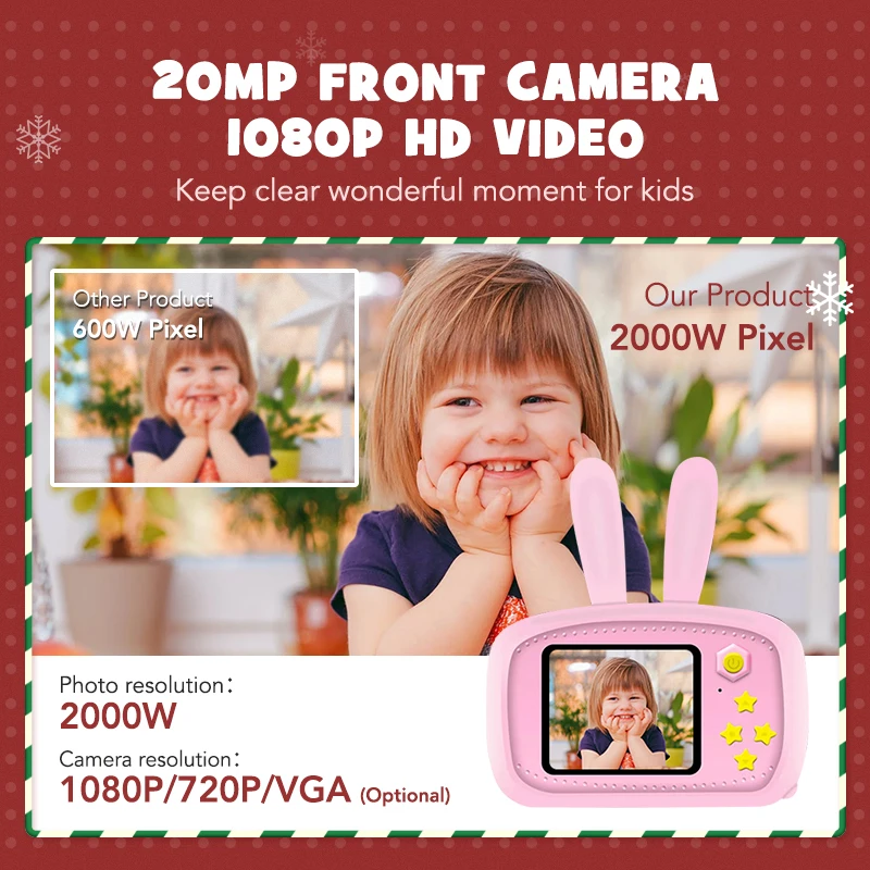  Подарок на Рождество 2 дюйма HD экран заряжаемый мини дети видеокамеры с фотографиями и видео