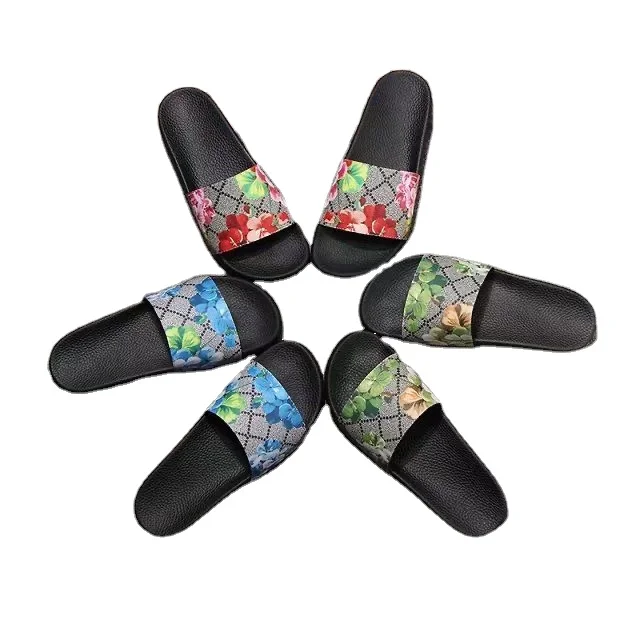 2023 Latest designer shoes women famous brands summer casual flat sandal mens designer slides luxury branded slides