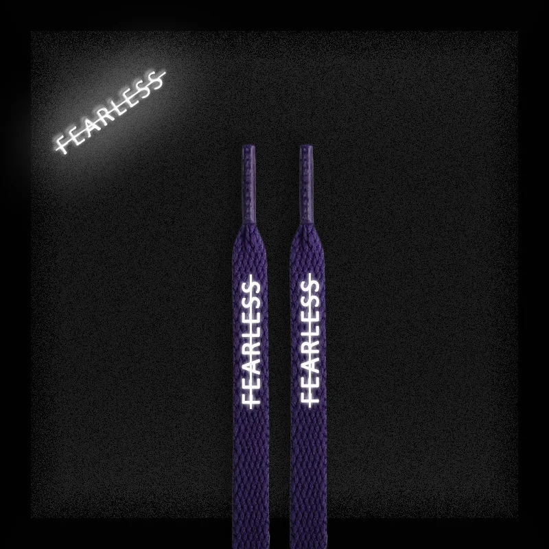 Match AJ sneakers shoelaces white blue pink black reflective color FEARLESS shoelaces