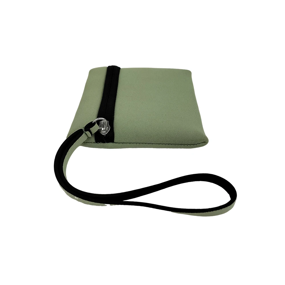 Small Eco Friendly Custom Neoprene SBR plain Makeup Cosmetic Bag With handle