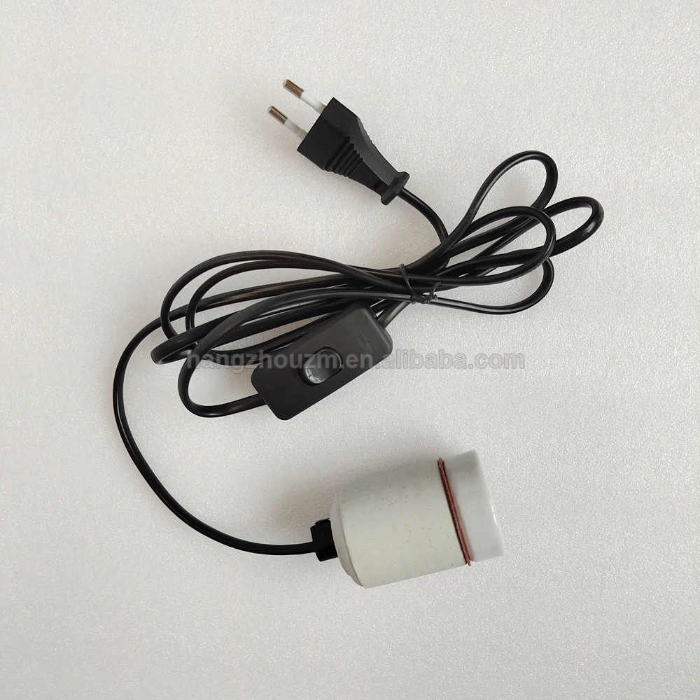 
Ceramic Socket With 2meters Cord Reptile Heat lamp light Hoder lamp fixture for pets 