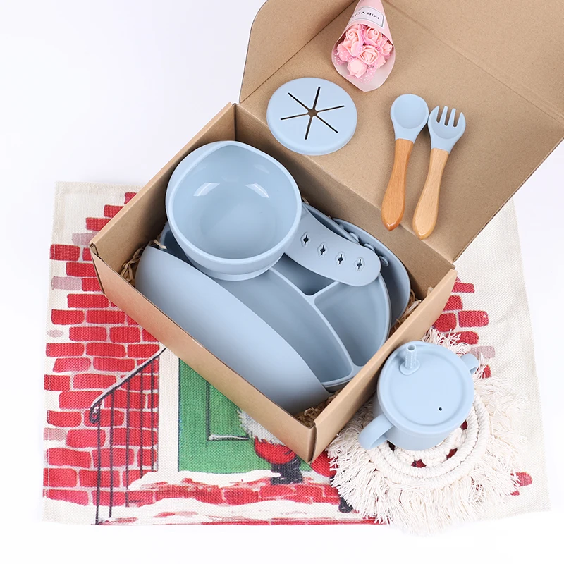 Competitive Price Customized Plates BPA Free Baby Dinnerware Plate Sets Soft Baby Suction Silicone Plate