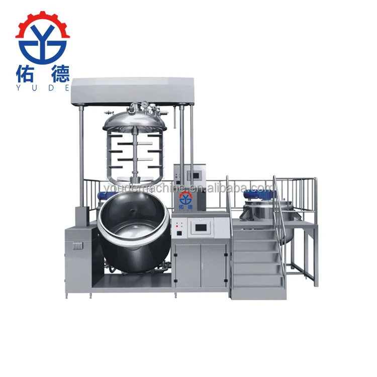 200L High Shear Hydraulic Lifting Type Vacuum Agitator Emulsifier Mixing Cream Making Machine