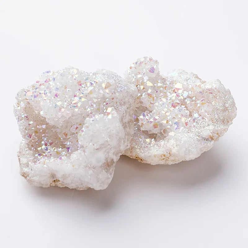 Wholesale Small Sparkly Natural Angel Aura Spirite Quartz Crystal Geode Cluster