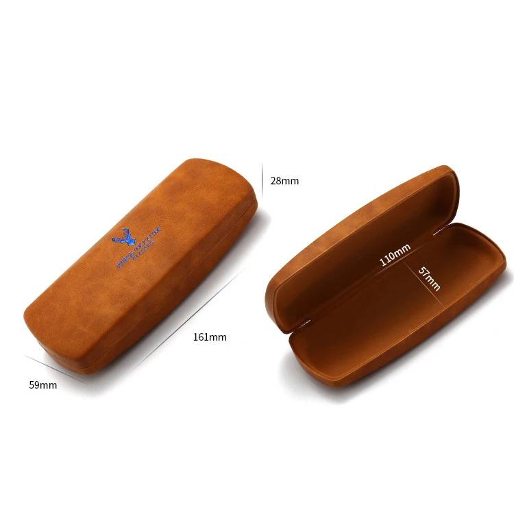 2024 Metal Sunglasses Case With Logo Brown Box Kraft Friendly Custom Sunglass Display Portable