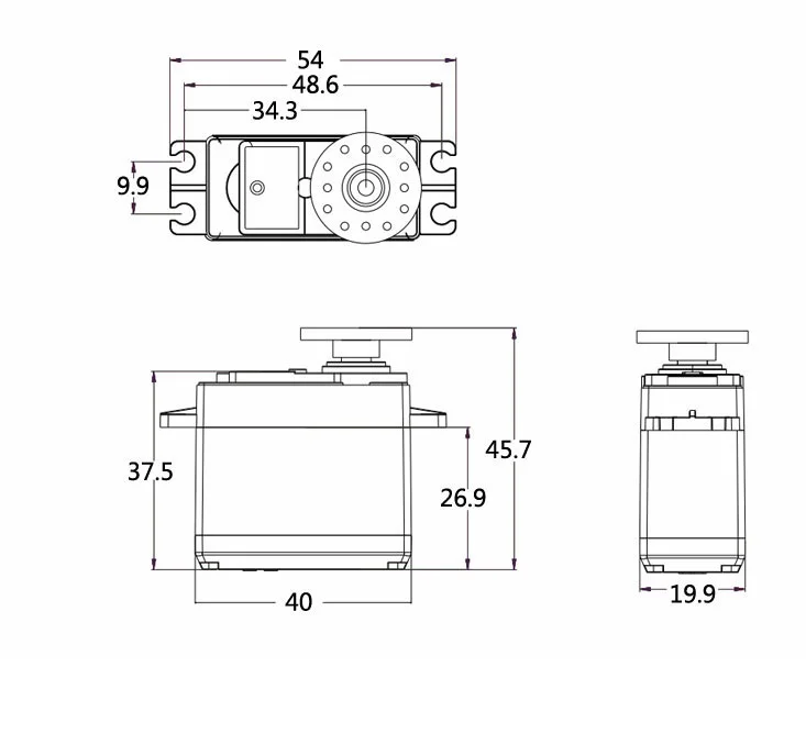 Waterproof servo DM1500 20KG High torque MG995 MG996r  Digital RC Servo  for 1/8th 1/10th RC car toys robot with metal gear