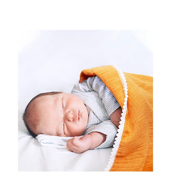 Wholesale Sets French Linen Baby Muslin Blanket 4 Layers