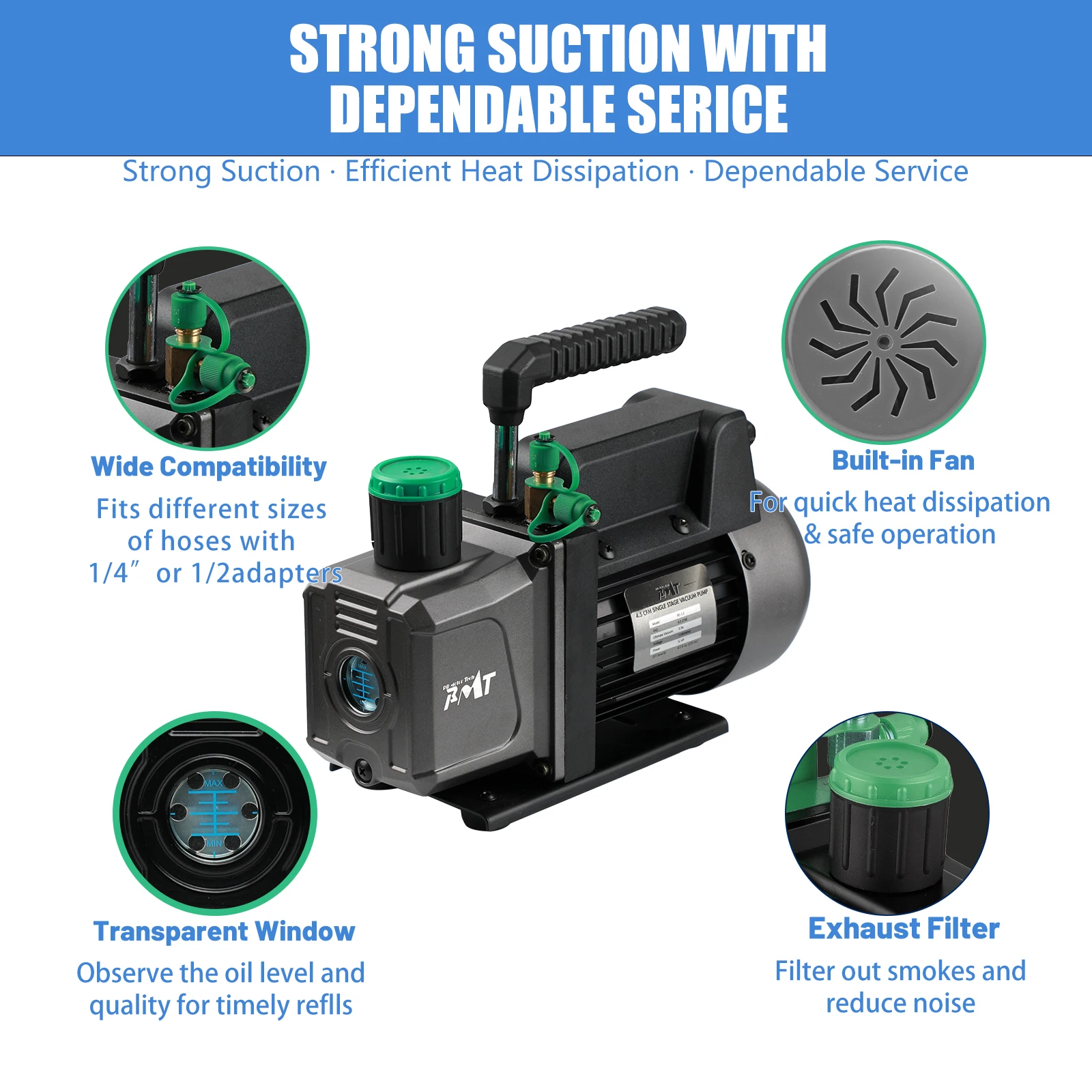 Комплект вакуумной камеры PB Motor Tech 3 галлона с вакуумным насосом 4.5CFM