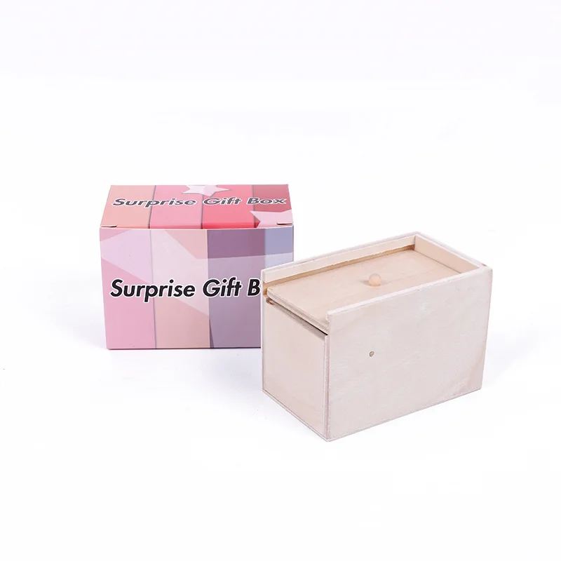 Tricky toys Funny wooden prank simulation spider scare box hidden in case play trick joke toys