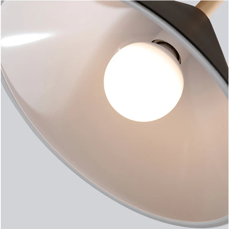 Modern hanging ceiling lamps E27 wood aluminum pendant lights Home decor lighting and Bar Showcase spot light