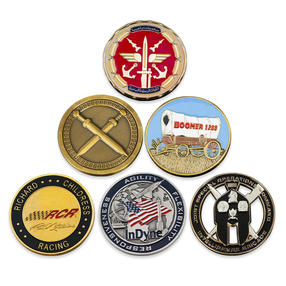 custom security blank soft enamel 3d metal challenge coin