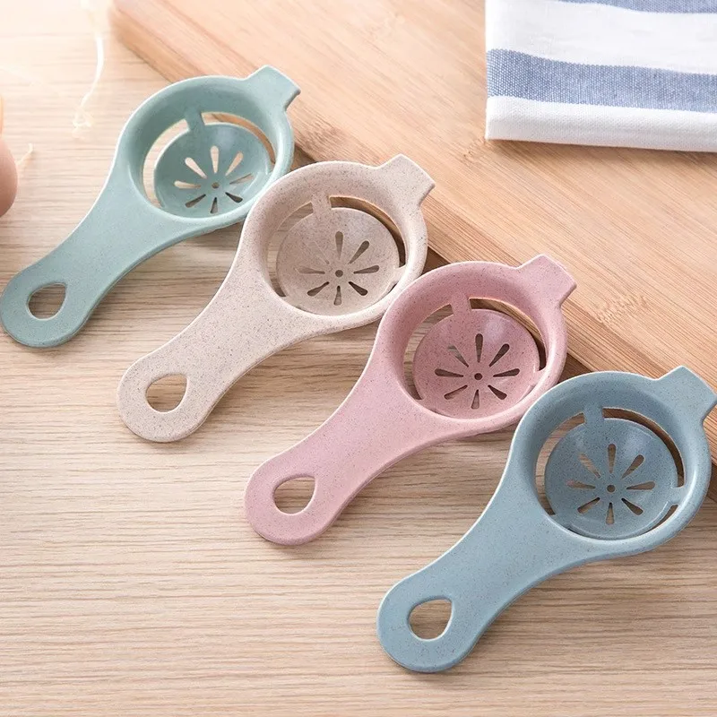Mini Household Multifunctional Egg Separator Silicone Beater Manual Semi-Automatic Egg Yolk Filter Home Use PP Material Manual