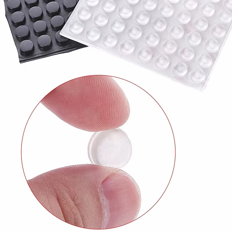 Clear Removable Sticky Adhesive Reusable Transparent Double Sided Round Nano Gel Mat for Wall Metal