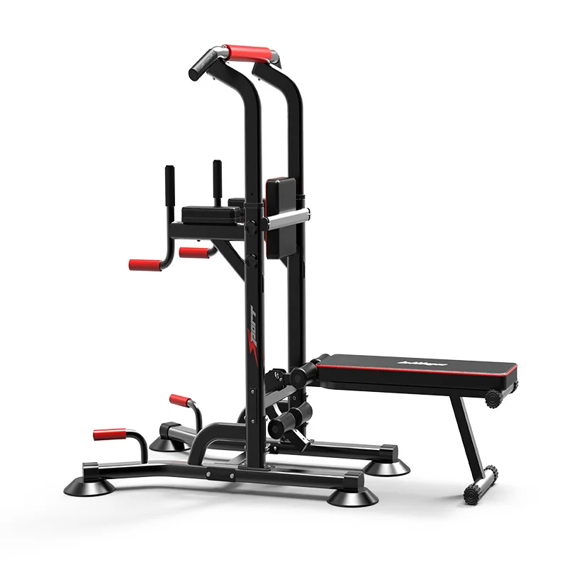 Home Use adjustable Multi Function Single Bar Pull Up Station Power Tower With Weight Bench