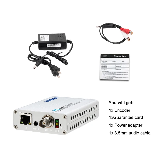 Haiwei h.264 h.265 SDI To IP Live Streaming Video Audio Encoder HTTP, RTSP, RTMP, RTMPS, UDP Facebook Live Streaming