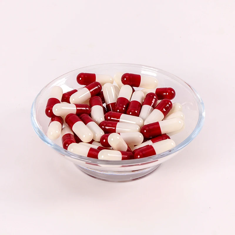 Red and white hard capsule shell halal gelatin plant hollow capsule manufacturer wholesale