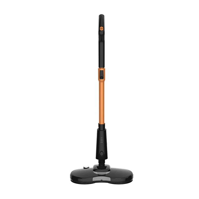 New design 2200mA rechargeable battery straight handle wireless floor cleaning and wax polishing 2 in 1 electric dual spin mop