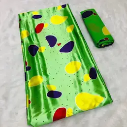 2021 new design African 100% real silk wax prints fabric 5+2 yards for woman clothes  KLS