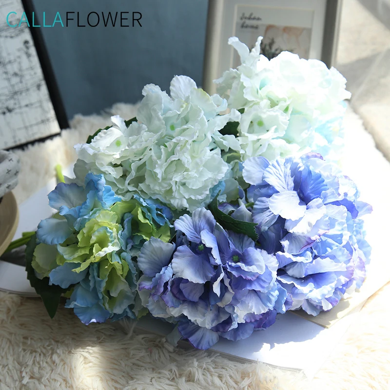 Wholesale Artificial White Hydrangea Silk Artificial Flower Wedding Decoration