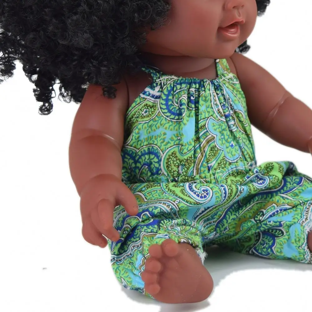 12 inch Toy Baby Black Dolls lifelike african baby doll for girls, kids, 2021 newest children, Kids Holiday and Birthday gift