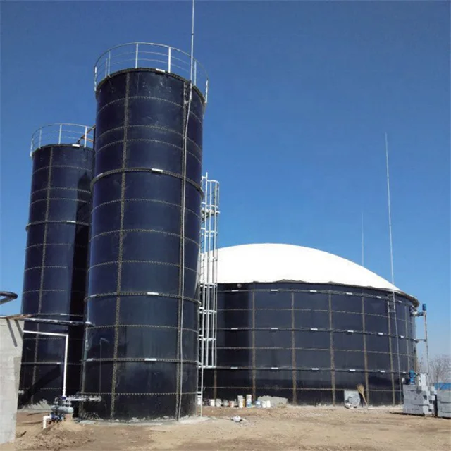 Factory CSTR biogas digester tanks GFS/GLS biogas plant for cow farm