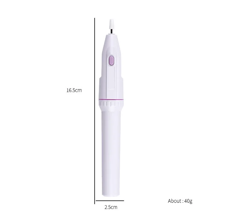 Mini Electric Nail Polish Machine Kit for Manicures Portable Nail Grinding Pen with 5 Attachment Heads for Nail Art