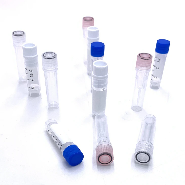 Manufacturer Plastic PP Medical Science Laboratory Samples Tubes Disposable Self Standing Plastic Cryovial Test Tube