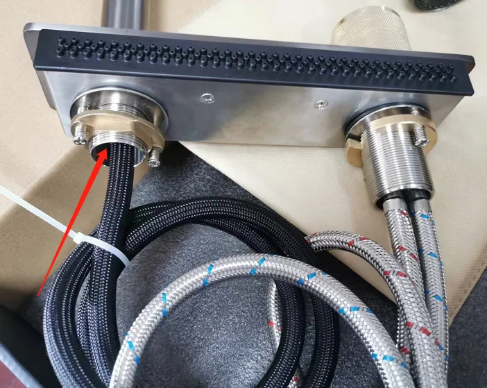 Hot and Cold Water Flexible Hose waterfall Kitchen Faucet Kitchen Sink Tap 304 Stainless Steel with Pull Out Spout Black Color