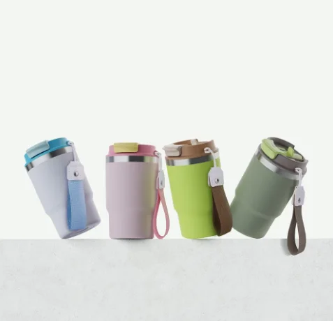 New Products Hot Selling 2 in 1 Coffee Mugs Travel New Arrival Wine Tumbler Vacuum Stainless Steel Cup with Lid Straw