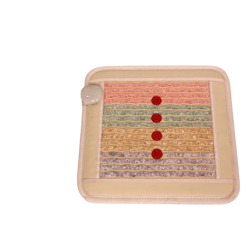 2023 infrared amethyst crystal heating pad magnetic therapy amethyst photon gemstone cushion