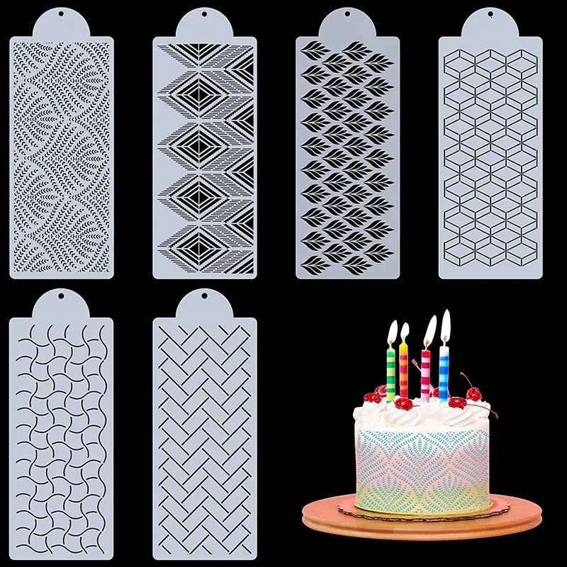 Baking Tools Sugar Sieve Template Stencils Mould Mesh Cake Decorating Stencils for Cakes