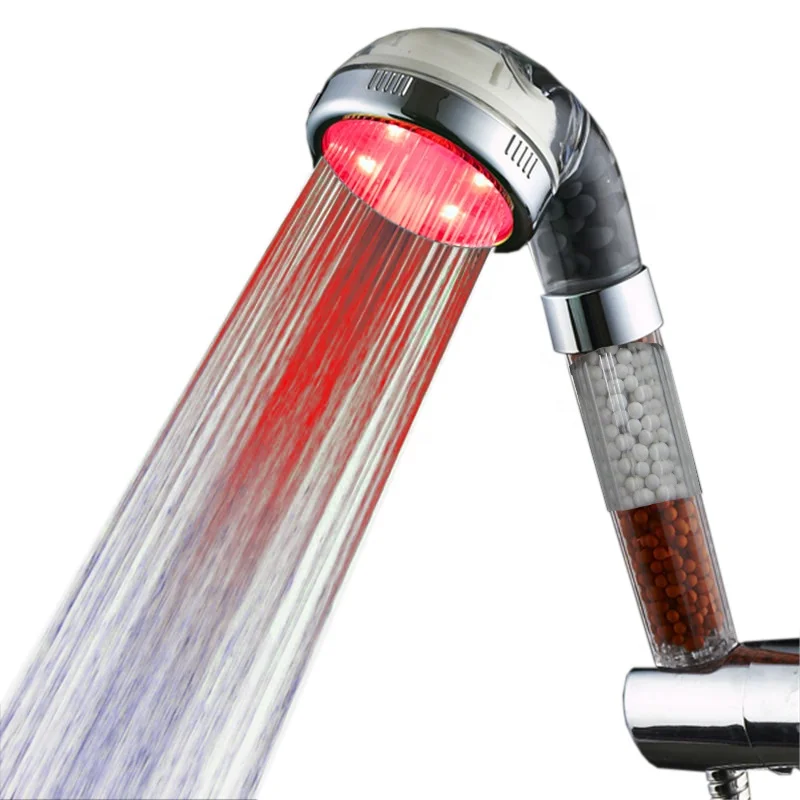 3 colors Light Color led temperature shower panel 8008-B22-1