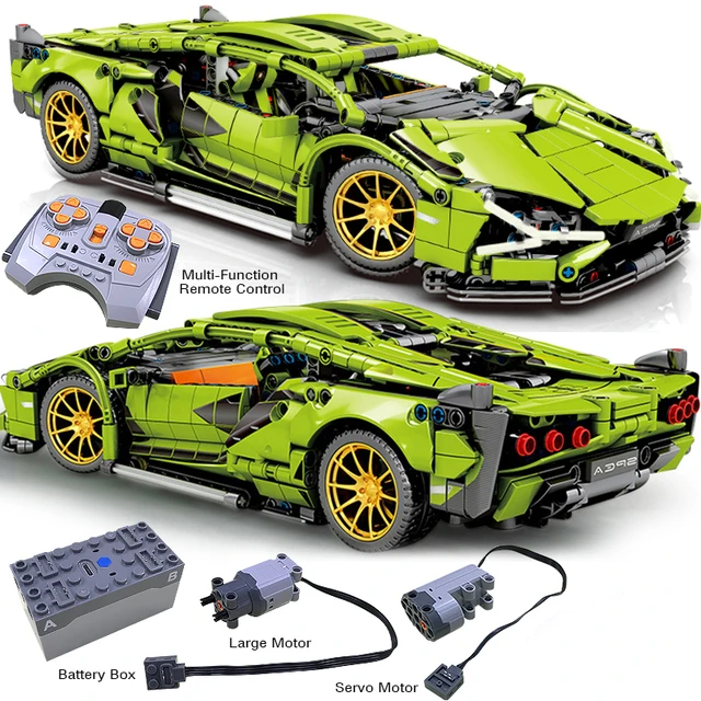 Technical Famous Car Series Model Remote Control Electric Version Competitive Racing Building Blocks Boys Favorite Assembly Toys