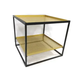 Modern Living room Furniture Square Cast Iron Dinning Set Storage Wire Metal Table