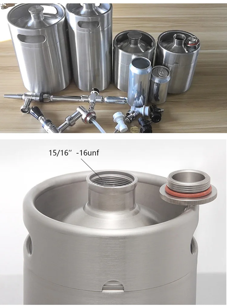 High Quality Stainless Steel Beer HomeBrew Mini Keg 5L For Sale