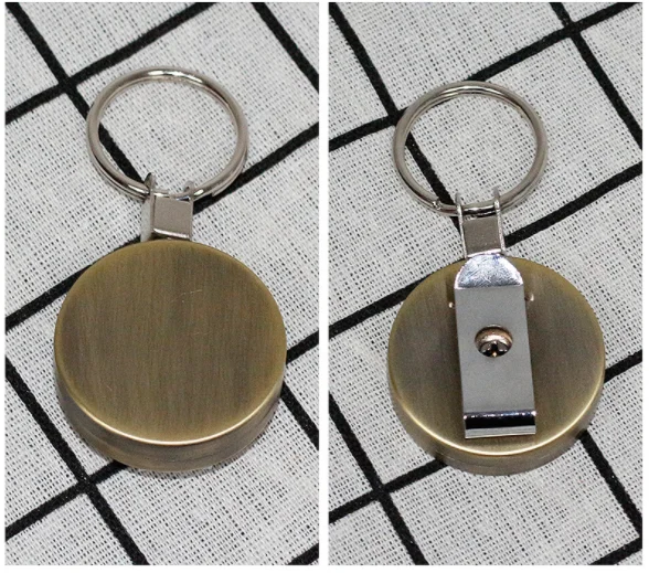 Горячая продажа на заказ металлические ID карты рулеткой выдвижной держатель чехла для бейджа ID Знак Выдвижной