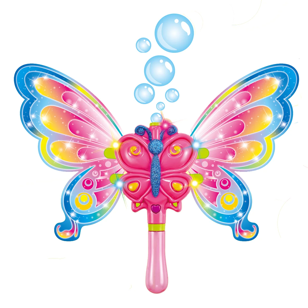 new item intelligence toys 3 colors assorted cut shape magic bubble butterfly with accessories & colorful bubbles