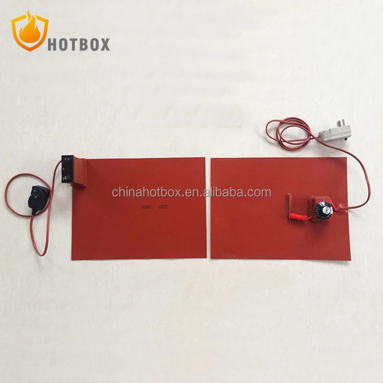 Adjustable temperature silicone blanket heater for cabinet freeze-proofting heating pad with temperature controller