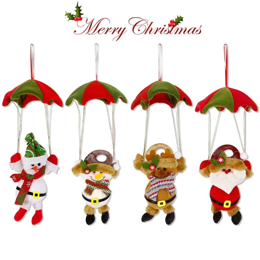 Christmas decoration parachute Christmas snowman hanging shopping mall supermarket skydiving doll scene layout hanging ornaments