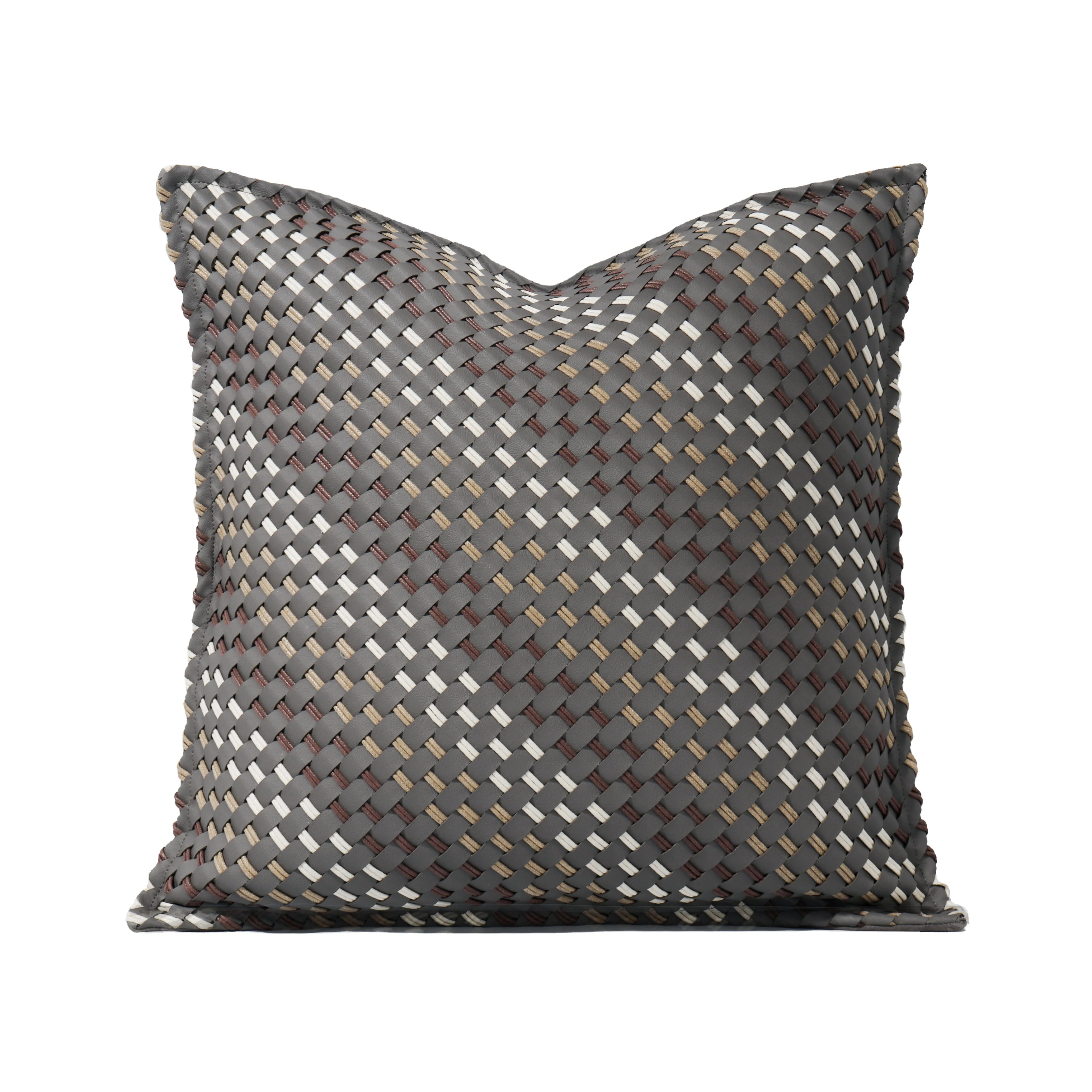 Новый продукт Tiff для дома 45 х45 см роскошный многоразовый экологичный серовато-коричневый вязанный крючком чехол подушки