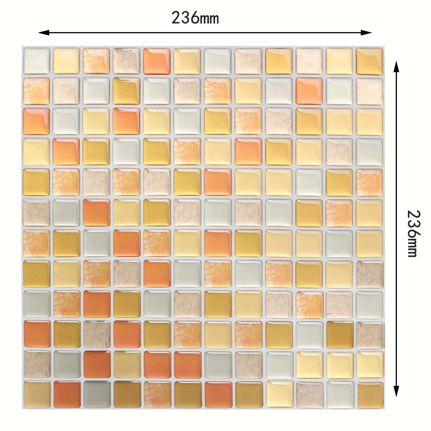 Peel and Stick Mosaic Wall Tiles Stickers for Kitchen Bathroom 236*236mm
