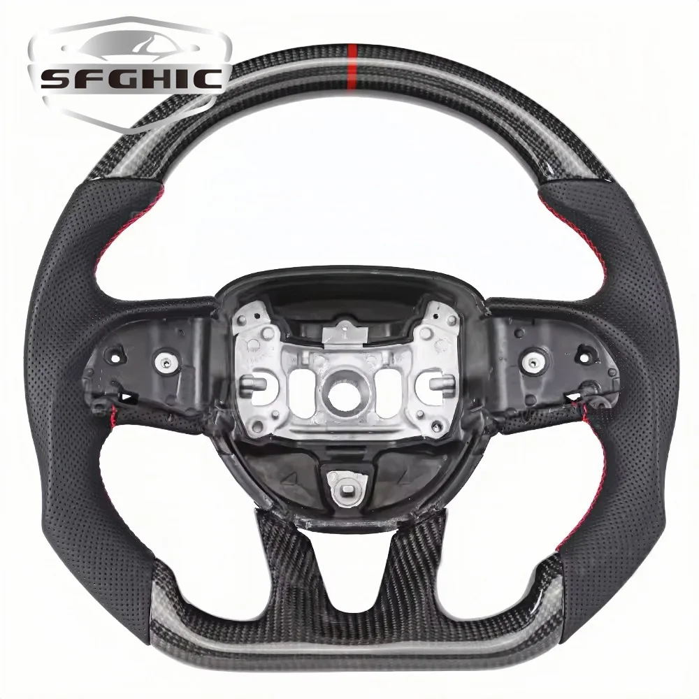 Carbon Fiber Steering Wheel For Dodge Charger Challenger Chargersrt Challenger SRT 2015 Customized Car Steering Wheel