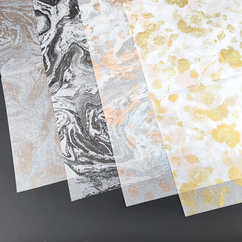 Design Printing Decorative Flower Gift Wrapping Tissue Paper Wholesale Flower Wrapping Paper Gift Packing Wrapping Paper