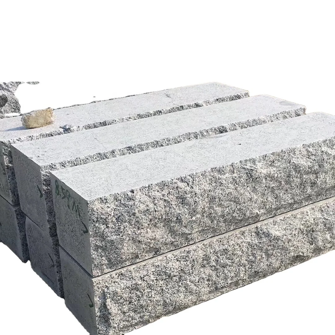 Standard Split face Grey Granite Wall Block