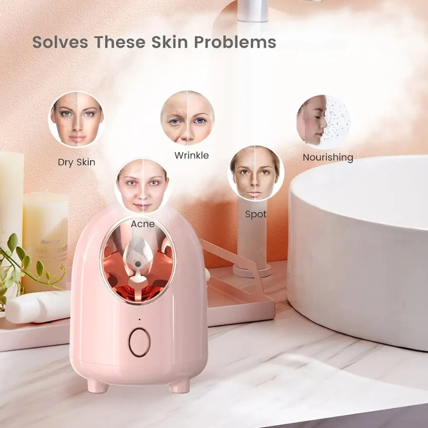 Professional Hot Selling Mini Portable Home Face Steamer Electric Nano Ionic Beauty Sauna SPA Hot Facial Steamer